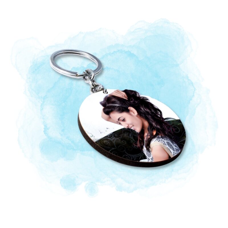 Customized Roun 2 Sided Photo Keychain