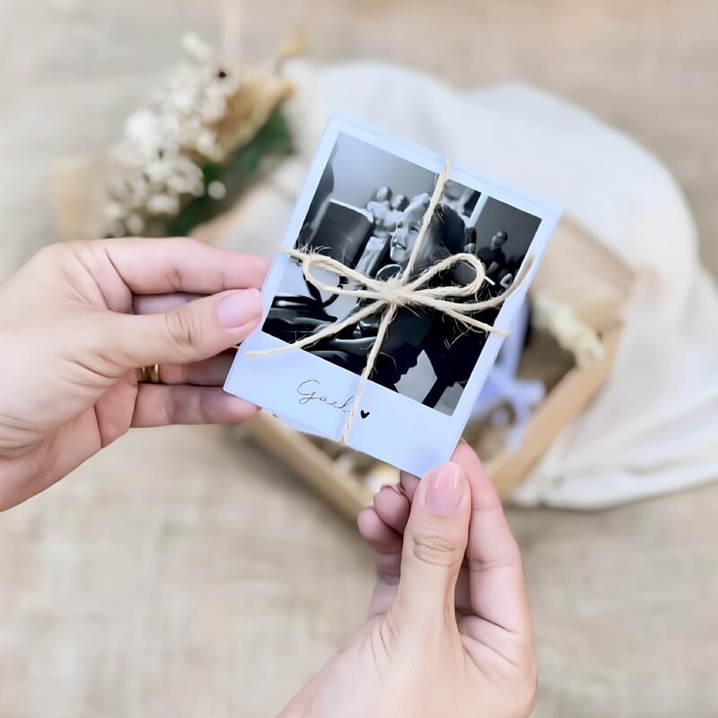 16 Custom Polaroids + 2 Personalized Chocolates Gift Hamper