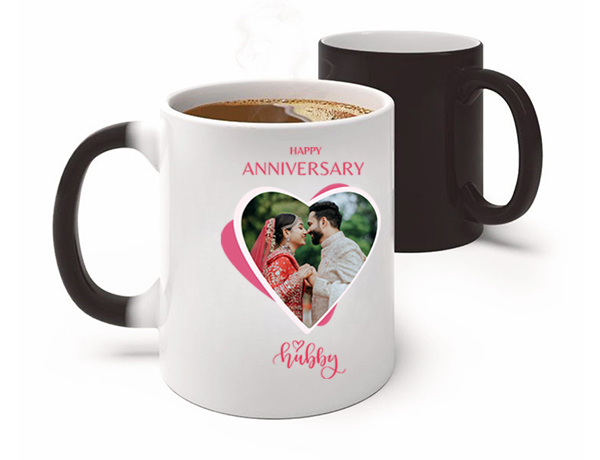 Happy Anniversary Hubby & Wifey Magic Mug