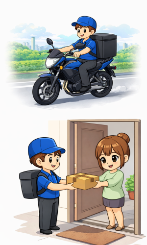 20251220_1828_Motorcycle Delivery_remix_01kcxxdk40fa28d8h6qzj56mw2